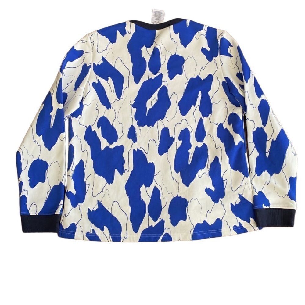 Adidas x Zoe Saldana All Over Abstract Graphic Print Crew Neck Large NWT - Picture 3 of 7